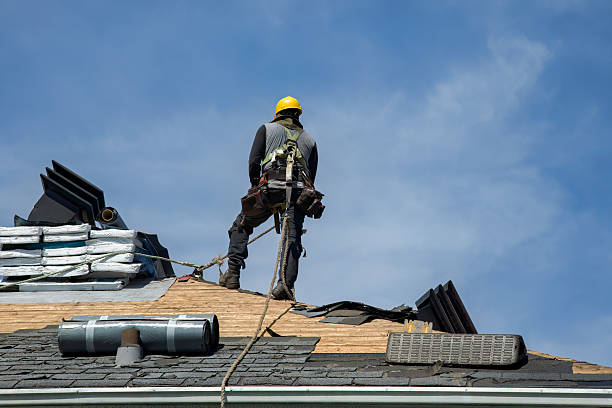 Professional Flat Roof Repair technician working in Weatherly, PA